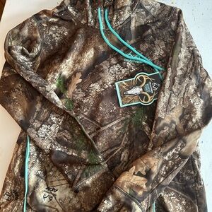Realtree Camo Hoodie with Aqua Highlights